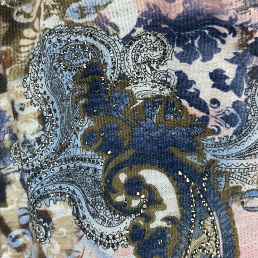 Soft Surroundings Button Down Paisley/Animal Print - image 3